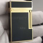 AAA Replica S.T. Dupont Ligne 2 Atelier Yellow Gold And Black Lacquer Finish Lighter